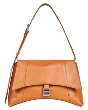 Balenciaga Downtown Medium Shoulder Bag Coffee