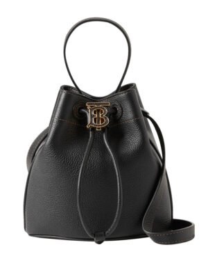 Burberry Mini TB Bucket Bag Black