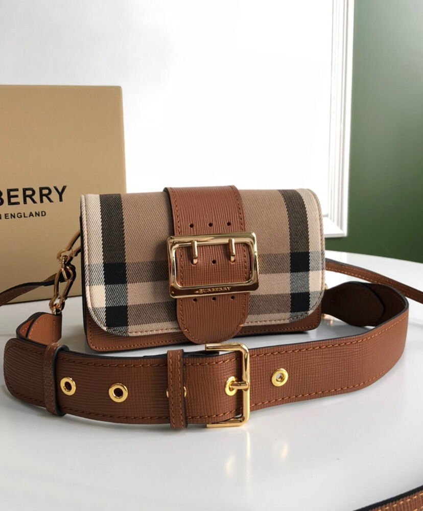 Burberry Small Buckle Crossbody Bag Coffee - Image 2
