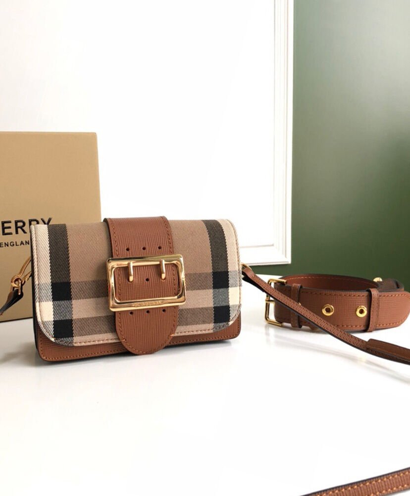 Burberry Small Buckle Crossbody Bag Coffee - Image 3