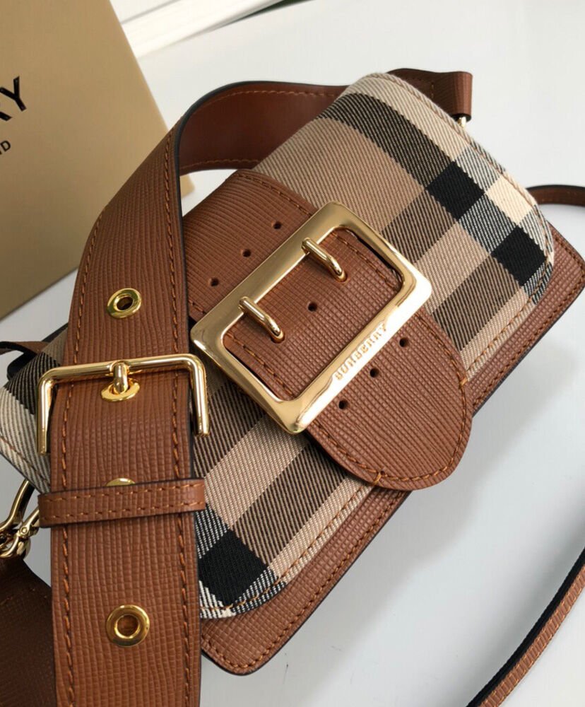 Burberry Small Buckle Crossbody Bag Coffee - Image 5