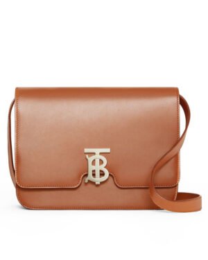 Burberry Medium Leather TB Bag Coffee