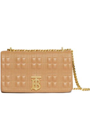 Burberry Small Quilted Lambskin Lola Bag Apricot