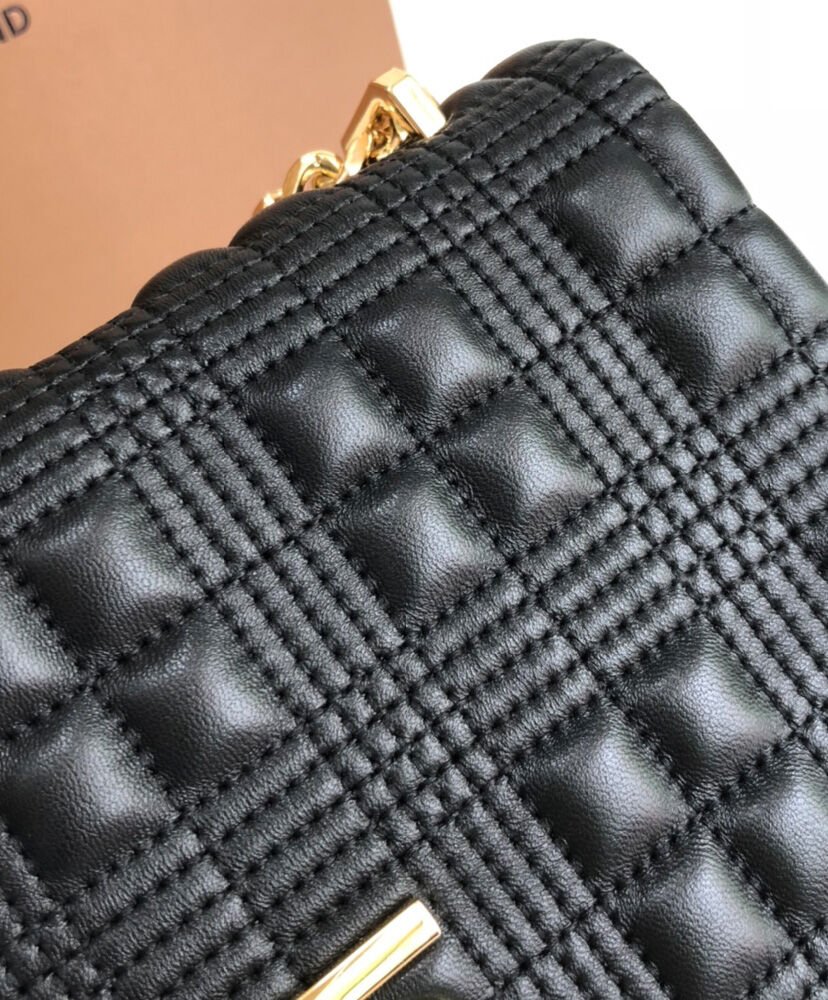Burberry Small Quilted Lambskin Lola Bag Black - Image 7