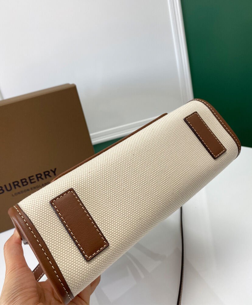 Burberry Two-tone Canvas And Leather Mini Freya Tote - Image 5