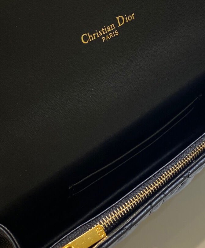 Christian Dior Caro Belt Pouch With Chain Black - Image 9