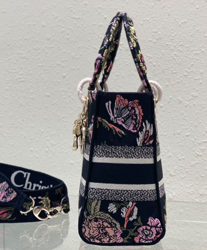 Christian Dior Medium Lady D-Lite Bag Black - Image 5