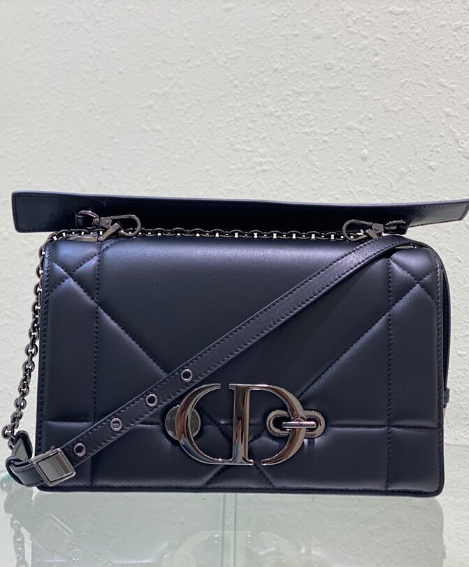 Christian Dior 30 Montaigne Chain Bag With Handle Black - Image 2
