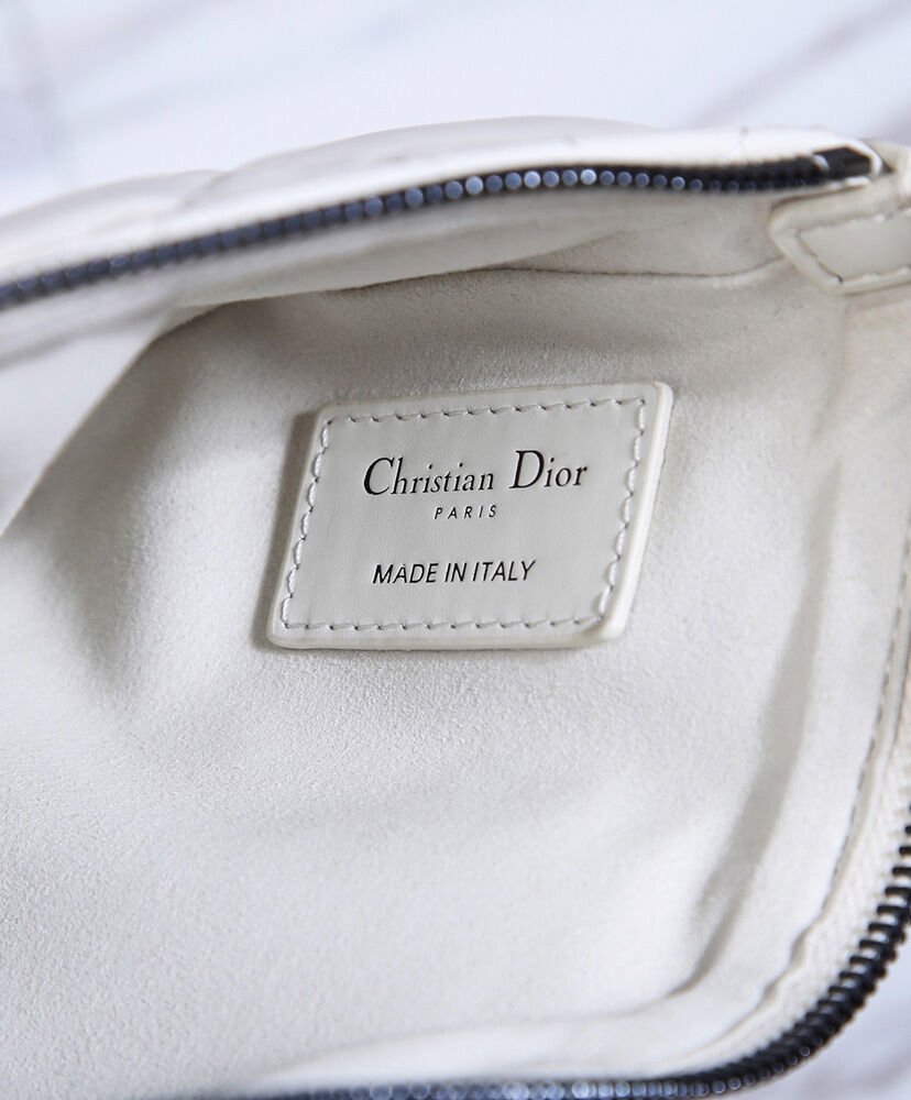 Christian Dior Mini Dior Caro Tulip Bag White - Image 10