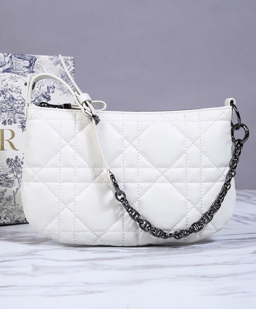 Christian Dior Mini Dior Caro Tulip Bag White - Image 2