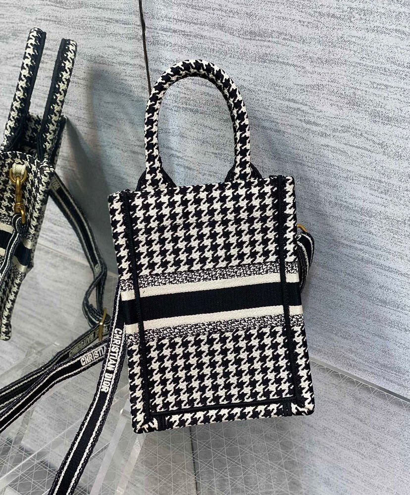 Christian Dior Mini Dior Book Tote Phone Bag Black - Image 6