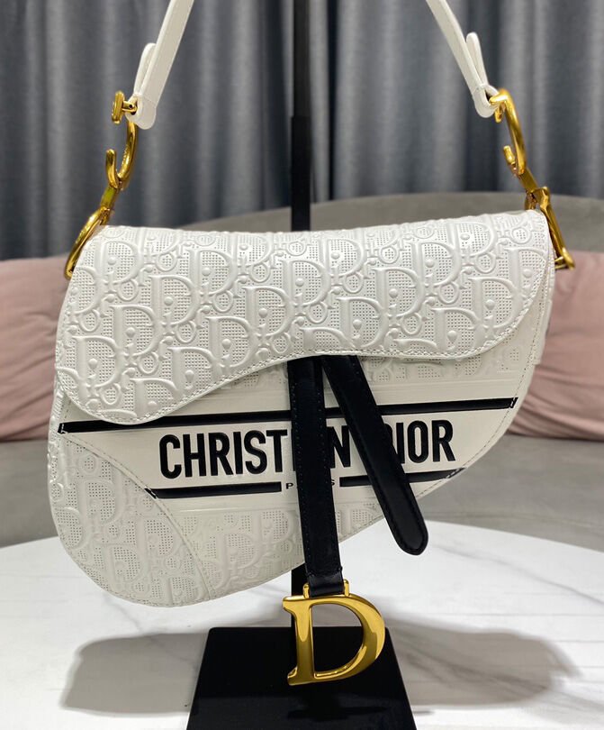 Christian Dior Saddle Bag Cream - Image 3