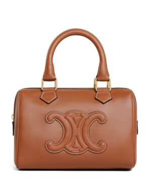 Celine Small Boston Cuir Triomphe In Smooth Calfskin Coffee