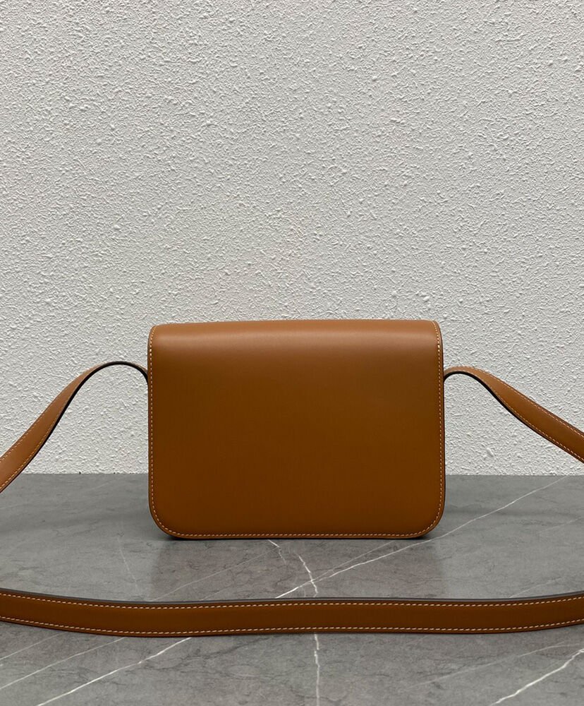 Celine Classique Cuir Triomphe Bag In Natural Calfskin Coffee - Image 4
