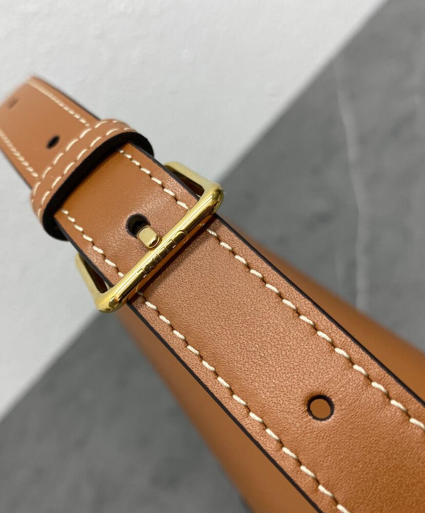 Celine Classique Cuir Triomphe Bag In Natural Calfskin Coffee - Image 7