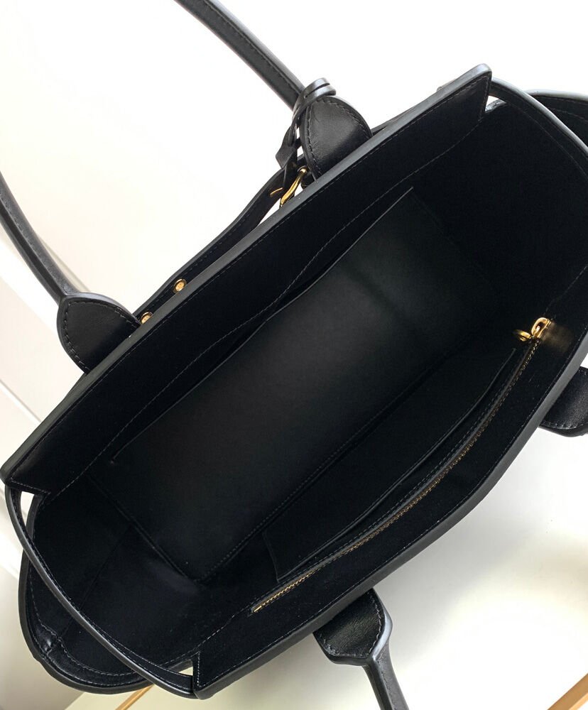 Celine Conti Bag In Supple Calfskin Black - Image 8