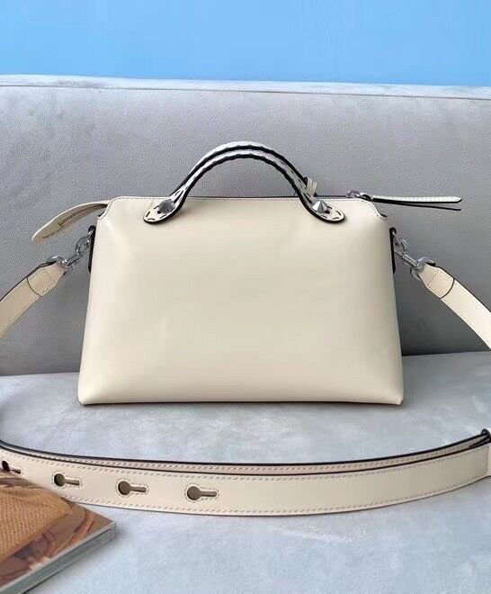 Fendi Medium By The Way Boston Bag 8BL146 Cream - Image 4