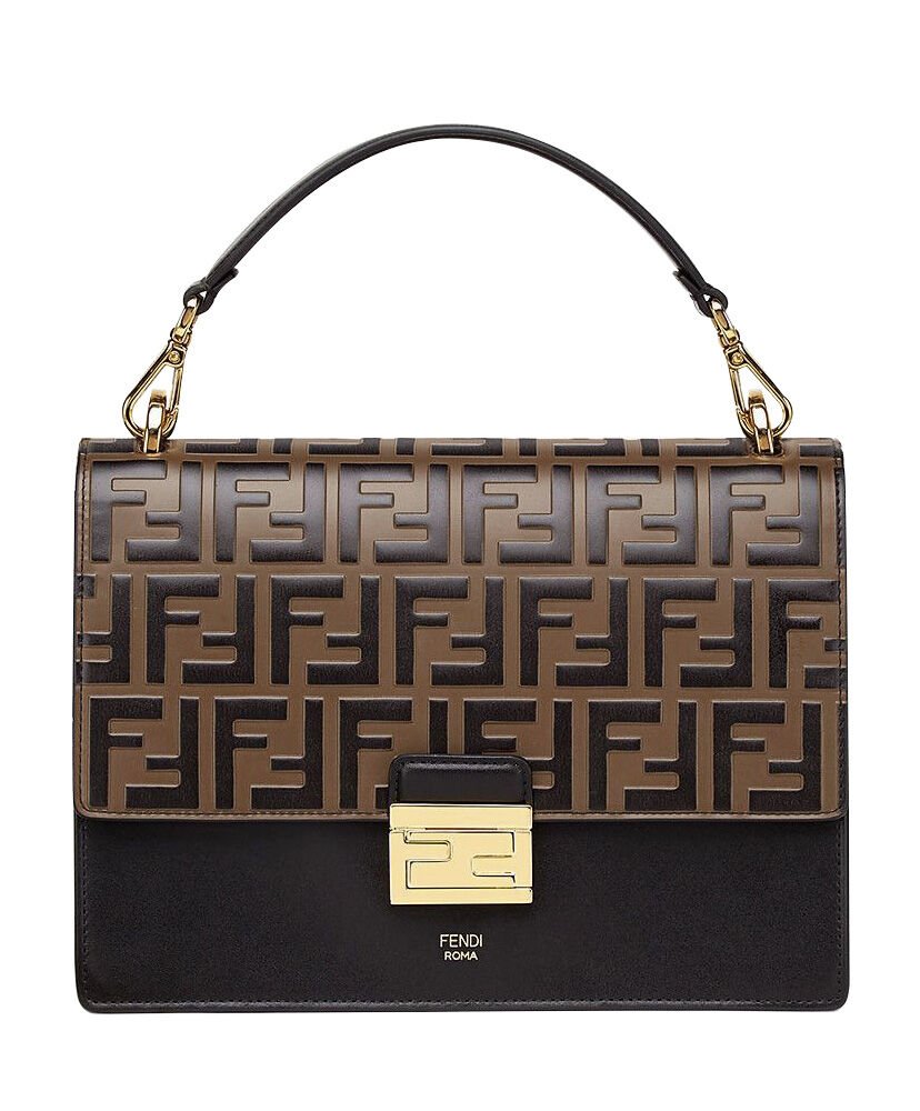 Fendi Kan I Leather Bag 8BT315 Coffee