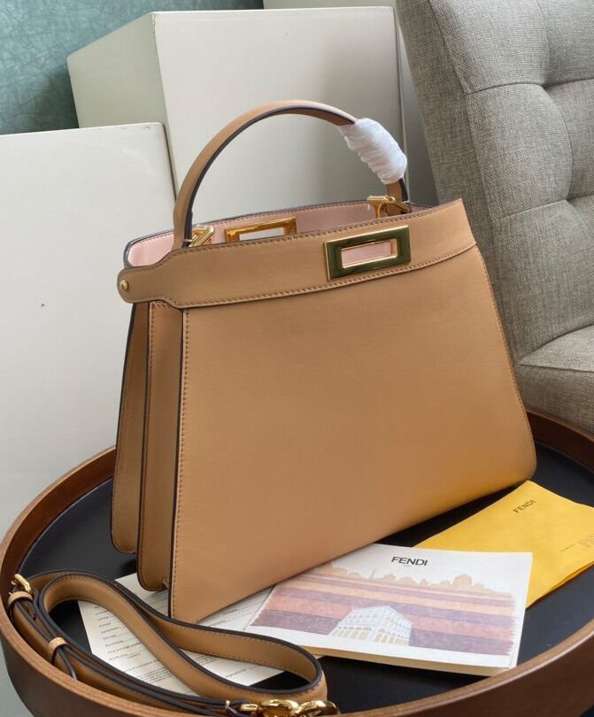 Fendi Peekaboo Iseeu Medium 8BN321 Apricot - Image 4