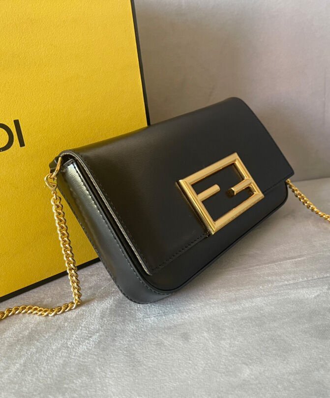 Fendi Wallet On Chain With Pouches Black - Image 4