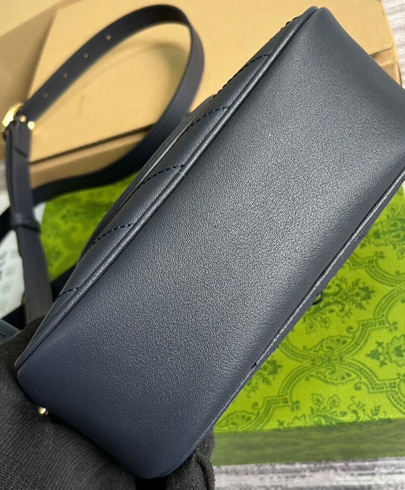 Gucci Blondie Small Shoulder Bag 742360 Dark Blue - Image 3
