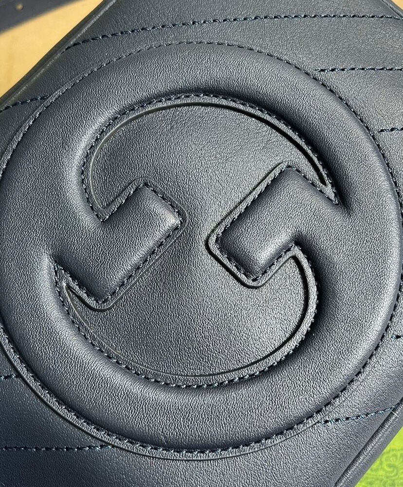 Gucci Blondie Small Shoulder Bag 742360 Dark Blue - Image 4