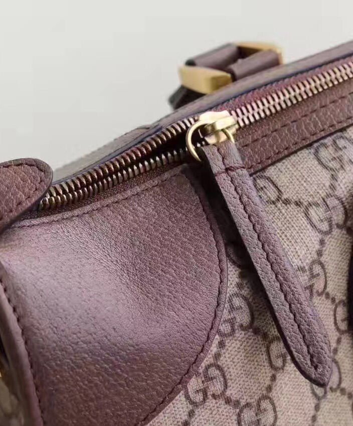 Gucci Soft GG Supreme Duffle Bag With Web 459311 Coffee - Image 7