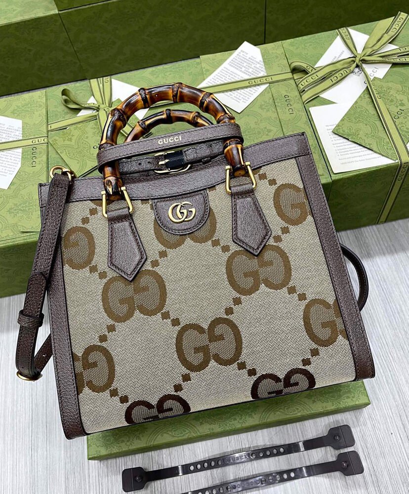 Gucci Diana Jumbo GG Small Tote Bag 660195 Dark Coffee - Image 2