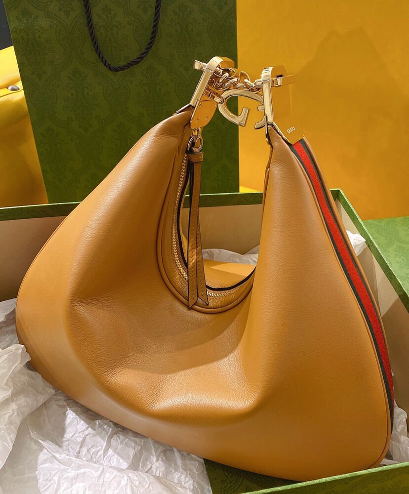 Gucci Attache Large Shoulder Bag 702823 Light Coffee - Image 3