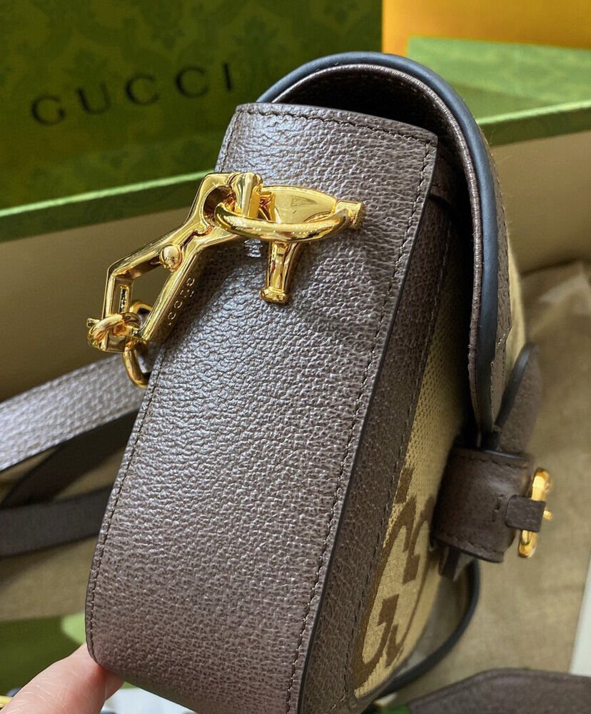 Gucci Horsebit 1955 jumbo GG Mini Bag 658574 Brown - Image 6