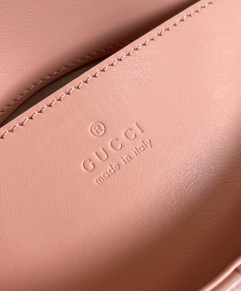 Gucci GG Marmont Mini Top Handle Bag 547260 Pink - Image 9