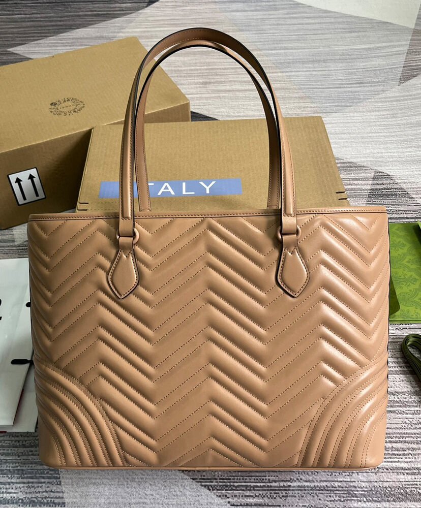 Gucci GG Marmont Large Tote Bag 739684 Apricot - Image 5