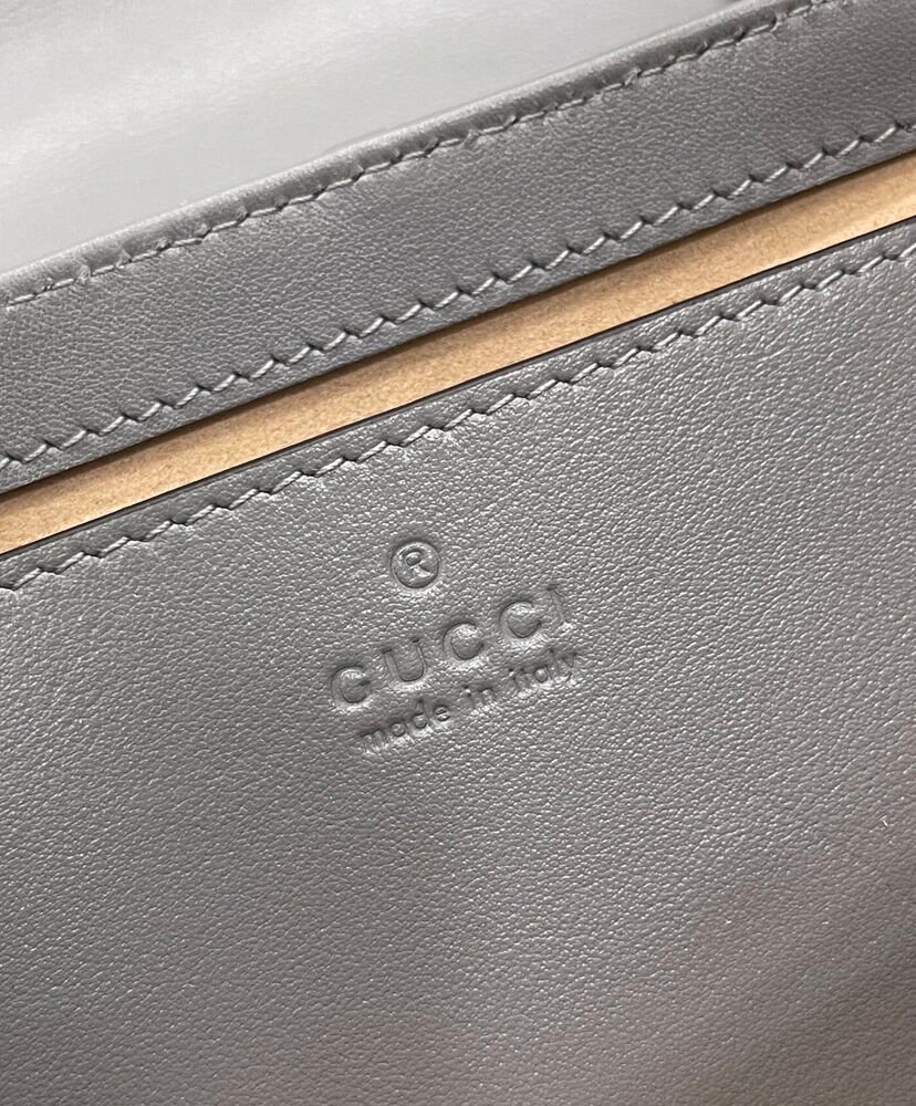 Gucci GG Marmont Mini Shoulder Bag 446744 Gray - Image 9