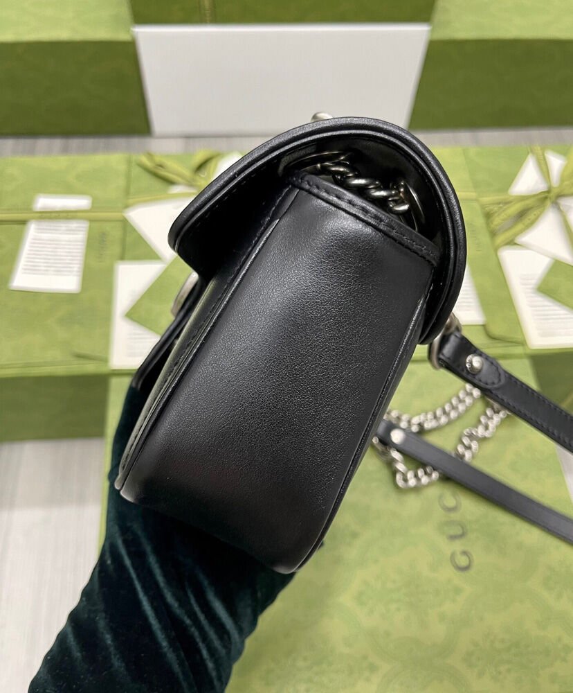 Gucci GG Marmont Mini Shoulder Bag 446744 Black - Image 3