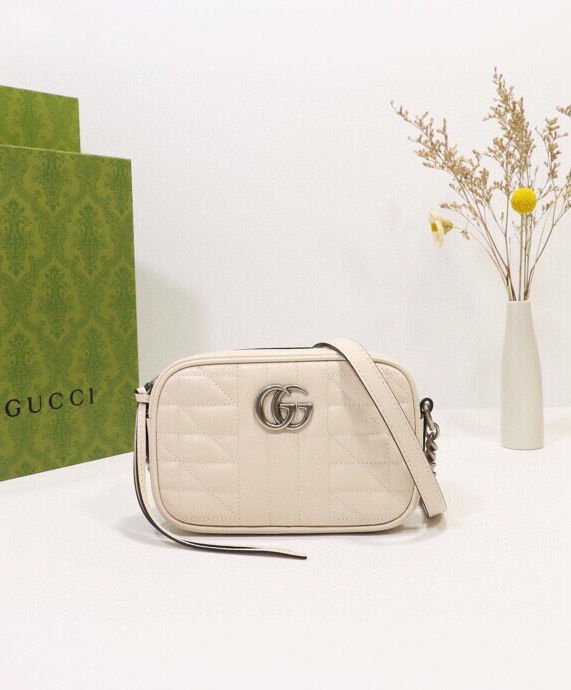 Gucci GG Marmont Mini Shoulder Bag 634936 Cream - Image 2