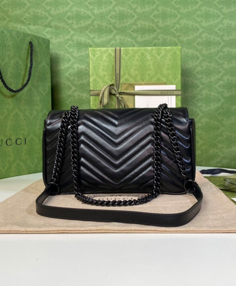 Gucci GG Marmont Small Shoulder Bag Black - Image 6
