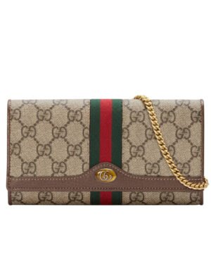 Gucci Ophidia GG chain wallet 546592 Dark Coffee