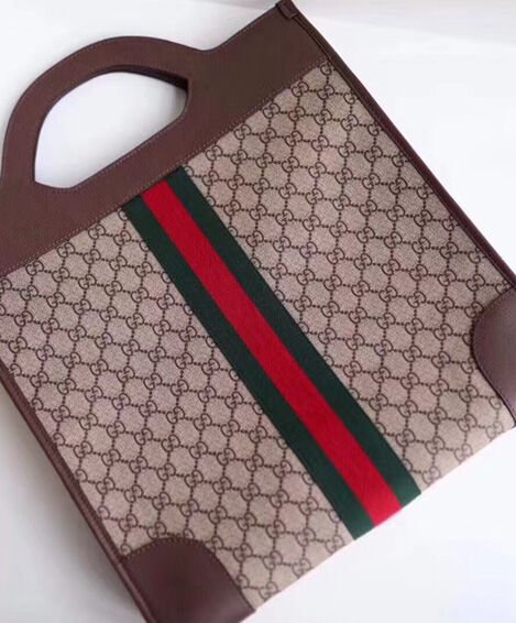 Gucci Ophidia GG medium top handle tote 547941 Dark Coffee - Image 4