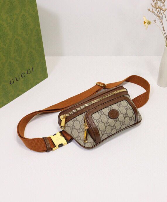 Gucci Belt bag with Interlocking G 682933 Coffee - Image 5