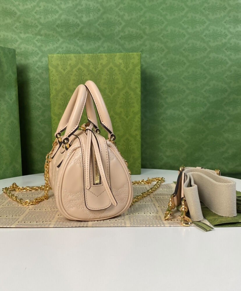 Gucci GG Matelasse Leather Mini Bag 702251 Cream - Image 6