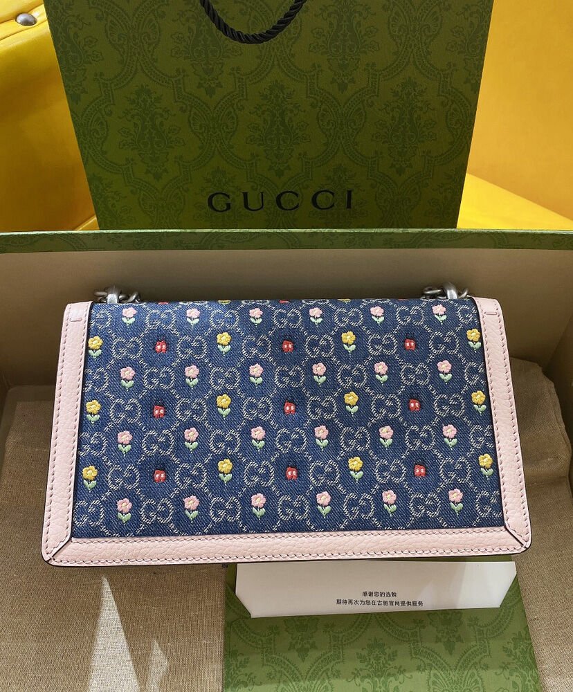 Gucci Dionysus Small GG Shoulder Bag Blue - Image 3