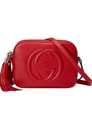 Gucci Soho small leather disco bag 308364 Red