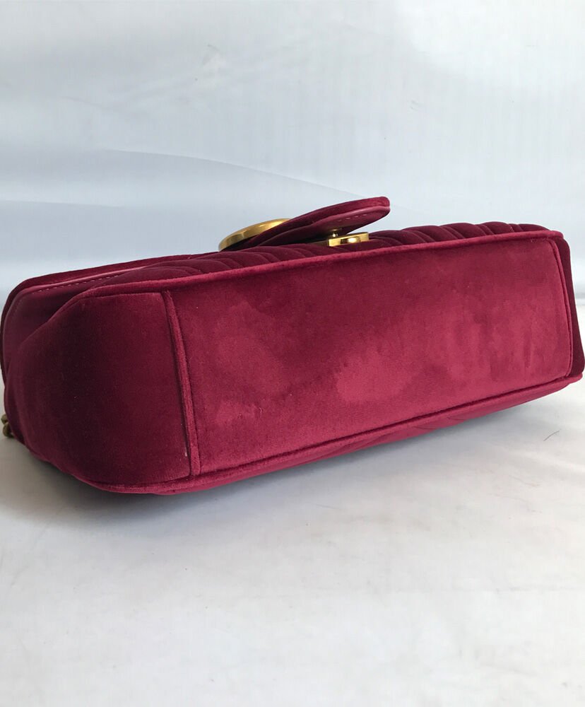 Gucci GG Marmont Velvet Shoulder Bag 443497 Peachblow - Image 5