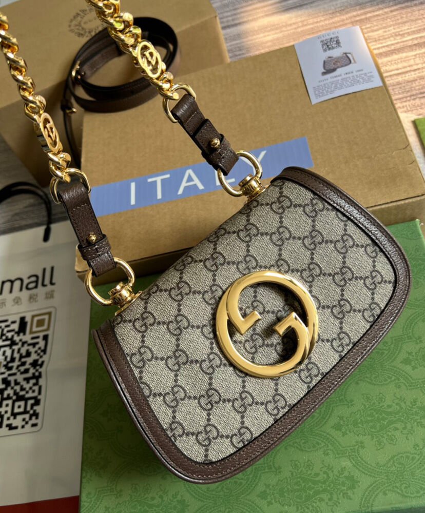 Gucci Blondie Mini Shoulder Bag 724645 Dark Coffee - Image 3