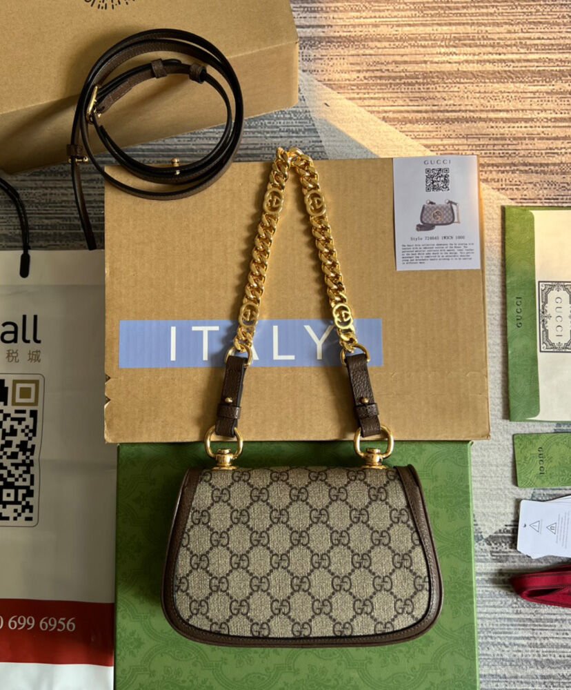 Gucci Blondie Mini Shoulder Bag 724645 Dark Coffee - Image 5