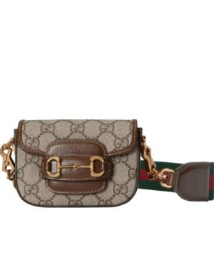 Gucci Horsebit 1955 Strap Wallet 699760 Dark Coffee