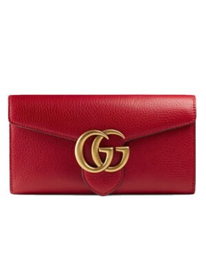 Gucci GG Marmont Continental Wallet 400586 Red