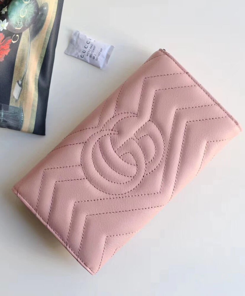 Gucci GG Marmont continental wallet 443436 Pink - Image 3