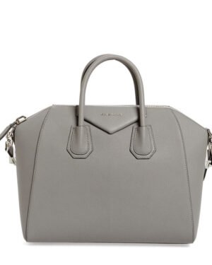 Givenchy Antigona Leather Large Duffel Gray