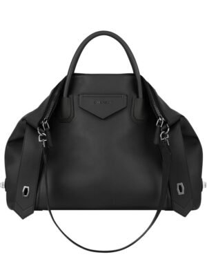 Givenchy Medium Antigona Soft Bag In Smooth Leather Black